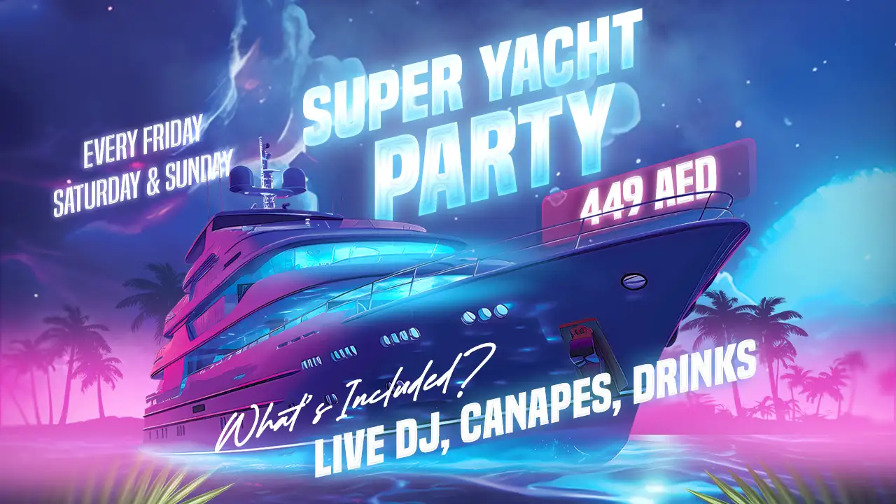super yacht party in dubai amenities event
